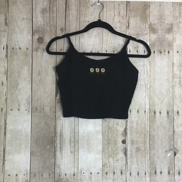 ONE LEFT ✨HP✨NEW Sunflower Ribbed Cropped Tank - Picture 7 of 7